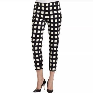 Kate‎ Spade Checkered Black/Cream Davis Trouser Pants Size 4